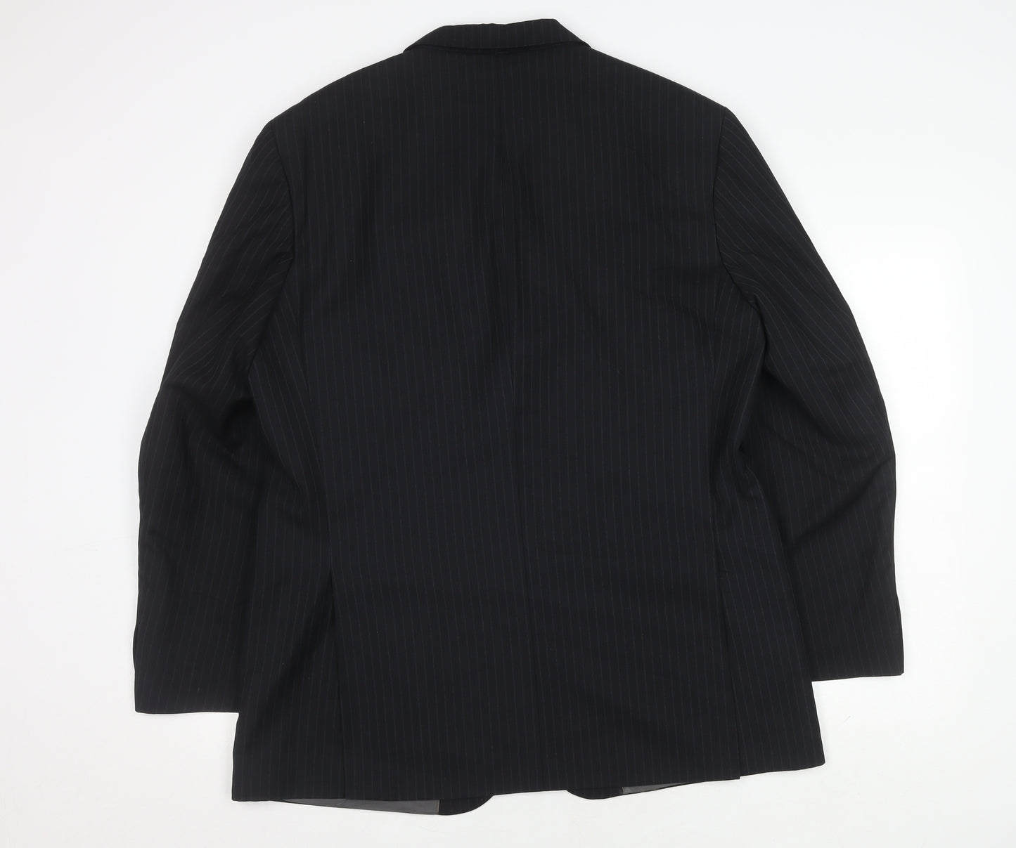 Marks and Spencer Men's Blue Striped Blazer Size 42R