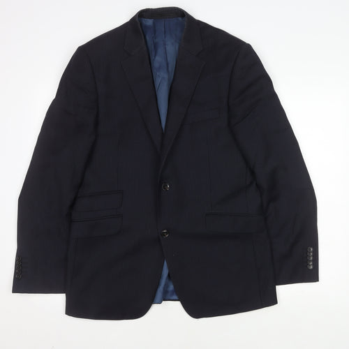 John Lewis Men's Blue Striped Suit Jacket 40R
