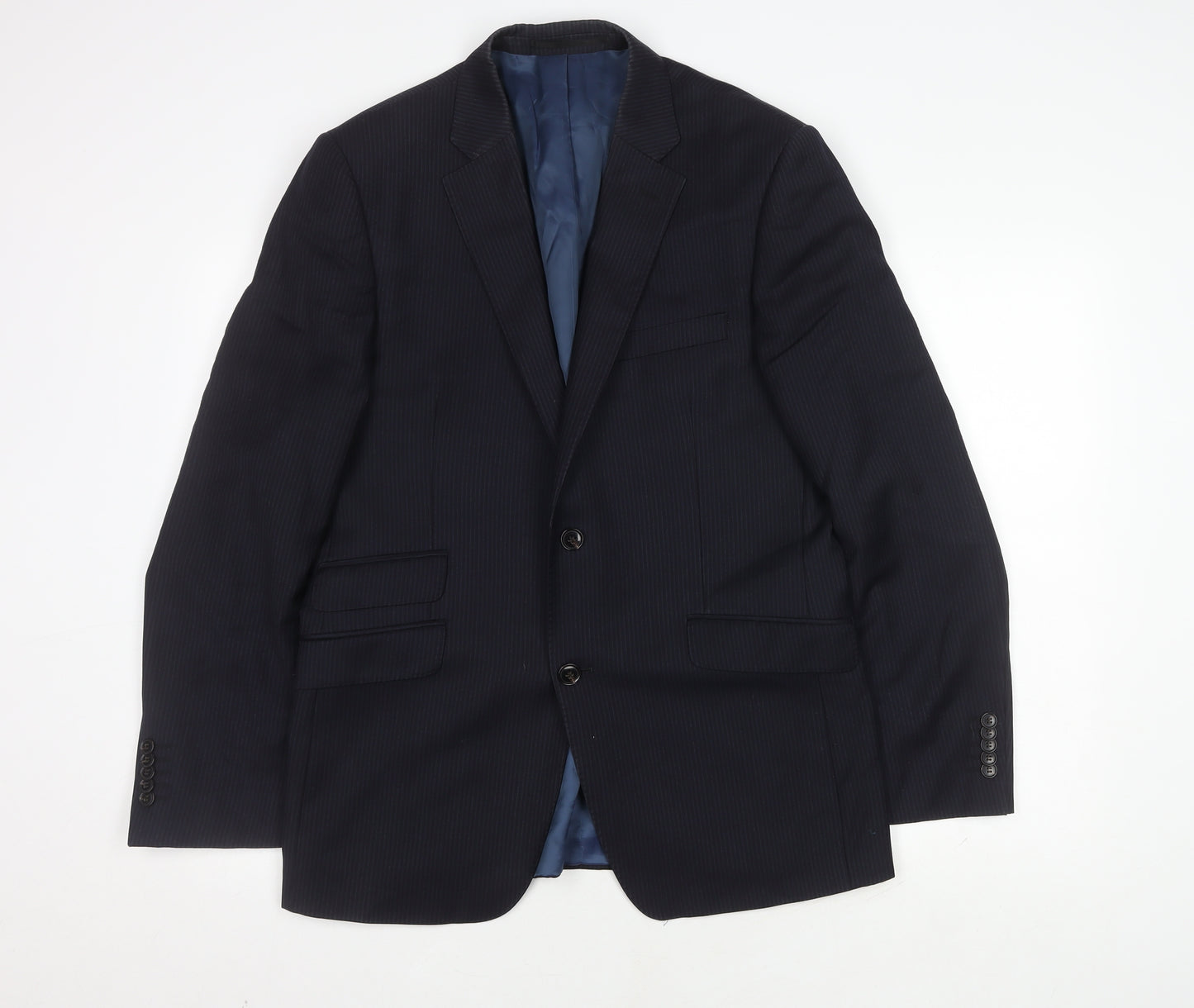 John Lewis Men's Blue Striped Suit Jacket 40R