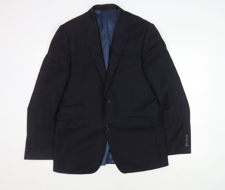 John Lewis Men's Blue Striped Suit Jacket 40R