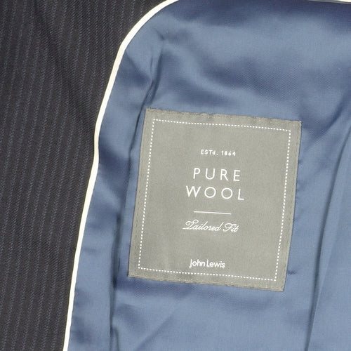John Lewis Men's Blue Striped Suit Jacket 40R