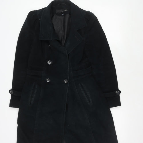 Next Women's Black Wool Overcoat Size 8