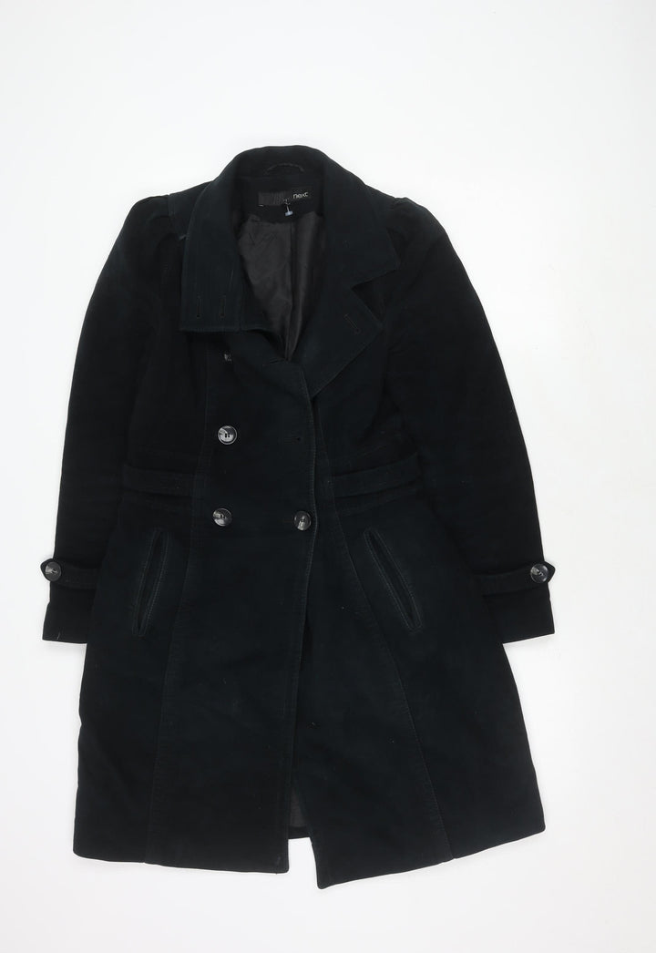 Next Women's Black Wool Overcoat Size 8