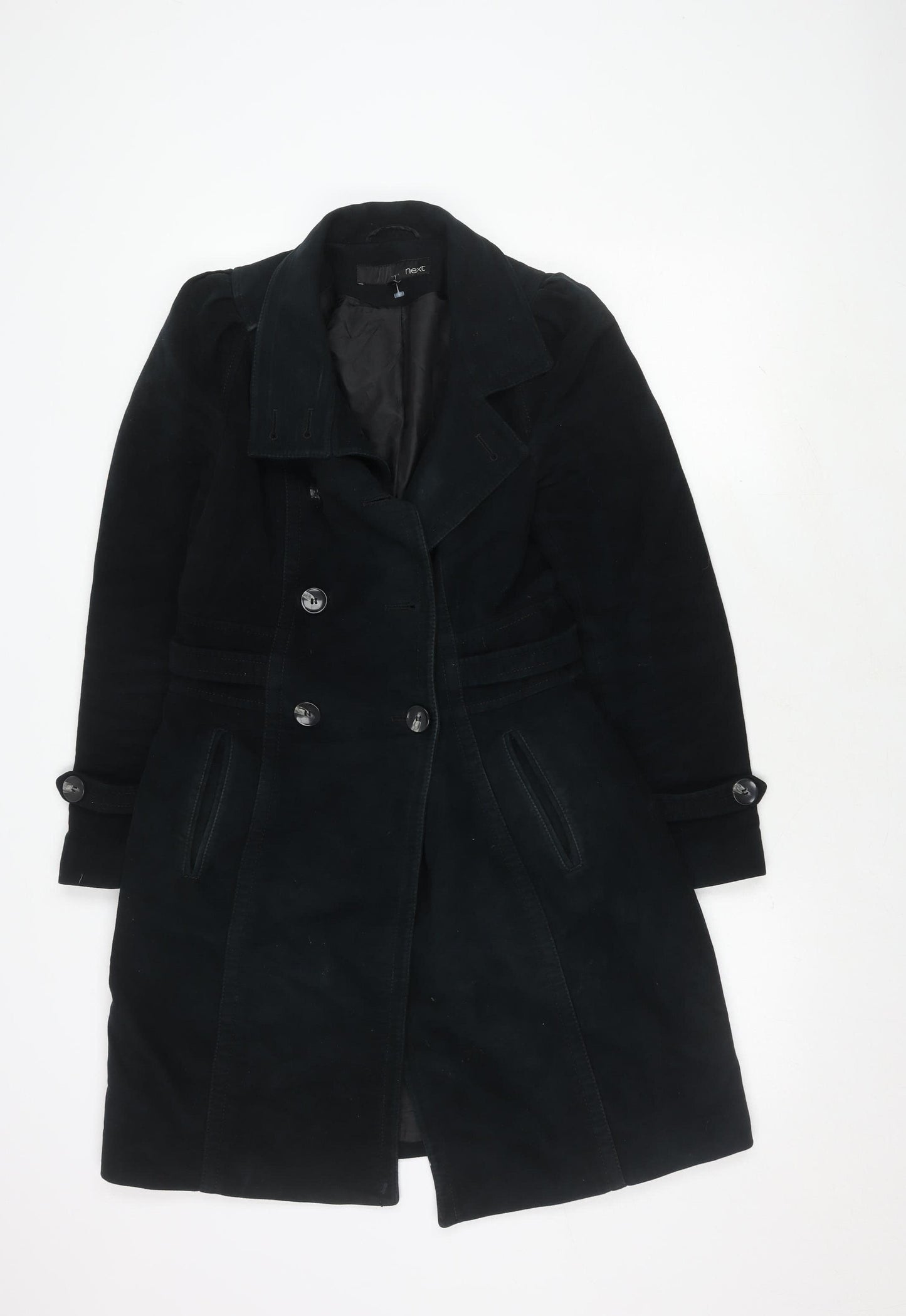 Next Women's Black Wool Overcoat Size 8