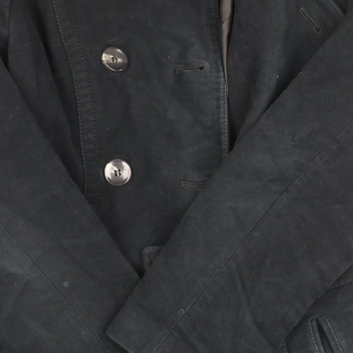 Next Women's Black Wool Overcoat Size 8
