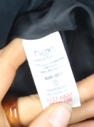 Next Women's Black Wool Overcoat Size 8