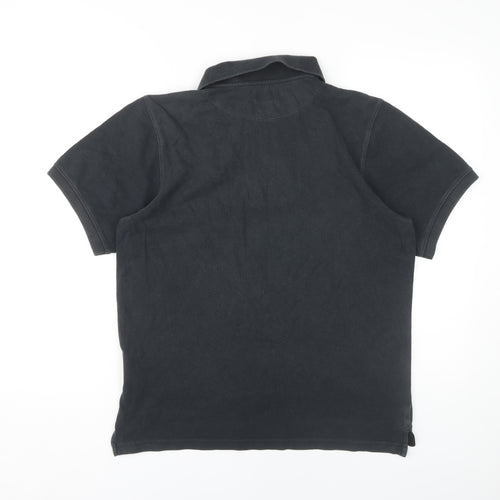 Helly Hansen Men's Black Polo, Medium, Short Sleeve