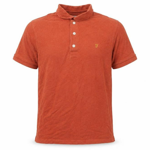 Farah Men's Orange Polo Shirt M Short Sleeve Cotton