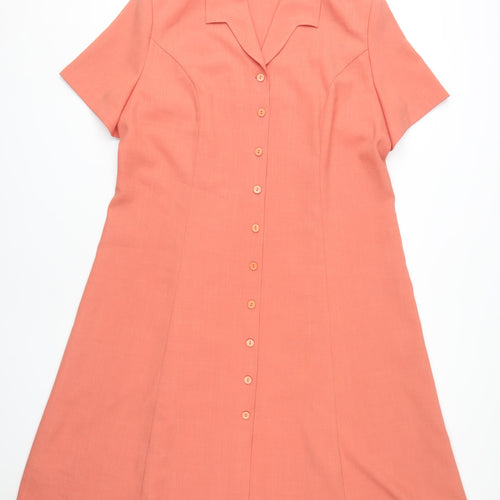 Eastex Women's Orange Shirt Dress UK 20