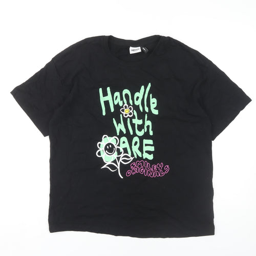 Smiley Originals Black M Crew Tee Unisex, Funny Design