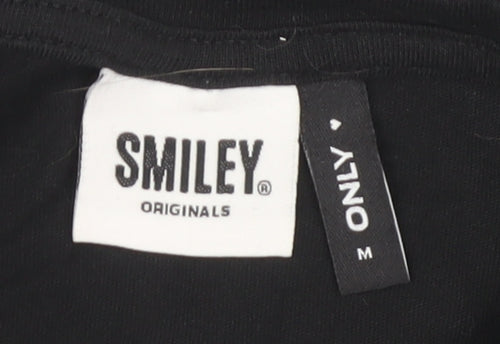 Smiley Originals Black M Crew Tee Unisex, Funny Design