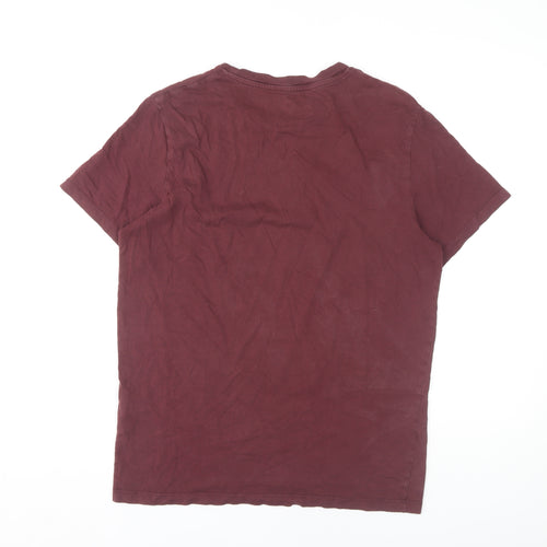 Jack & Jones Men's Red Graphic Print T-Shirt - Medium