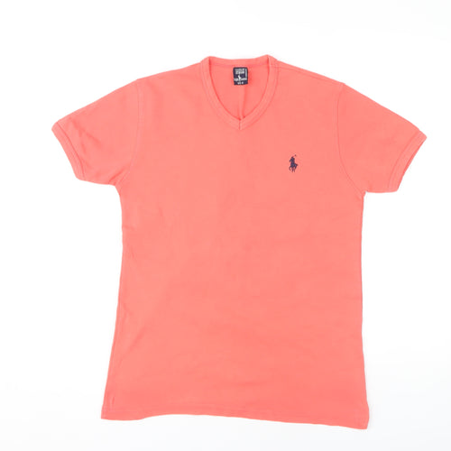 Ralph Lauren Women's Pink V-Neck T-Shirt M Casual