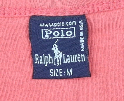 Ralph Lauren Women's Pink V-Neck T-Shirt M Casual