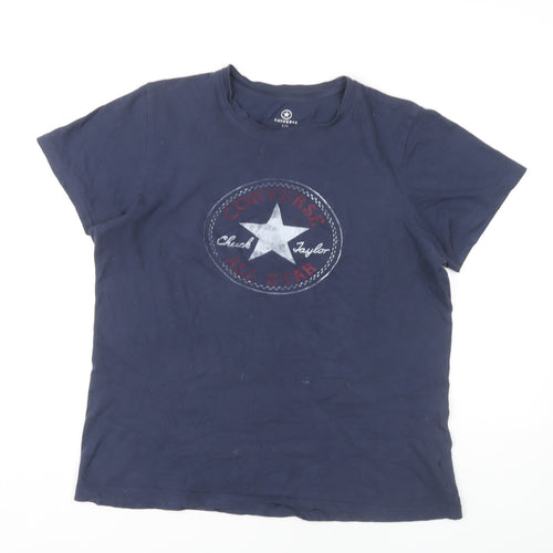 Converse Unisex Blue Basic Crew Neck T-Shirt L