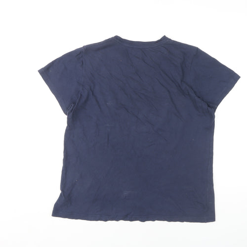 Converse Unisex Blue Basic Crew Neck T-Shirt L