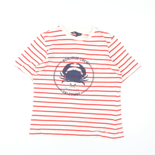 Crew Clothing Women’s Red Striped T-Shirt Size 8