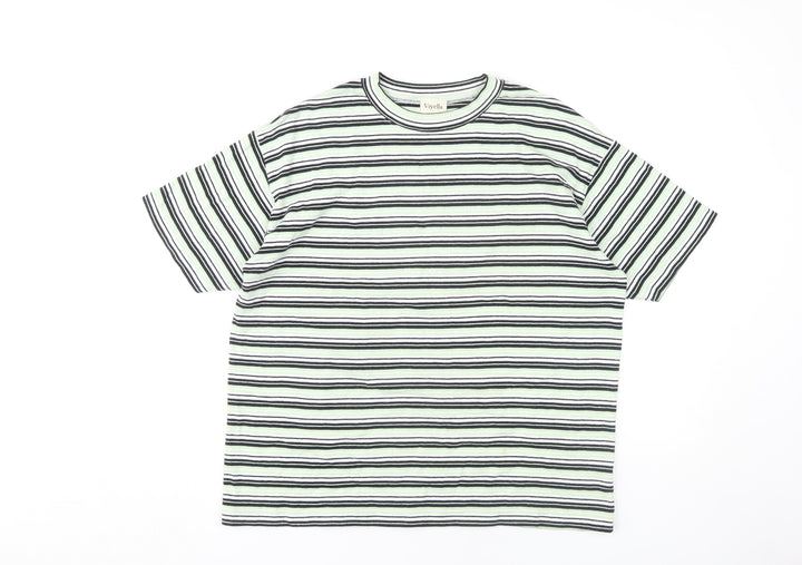 Viyella Unisex Striped T-Shirt, Multicoloured, Large