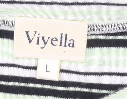Viyella Unisex Striped T-Shirt, Multicoloured, Large