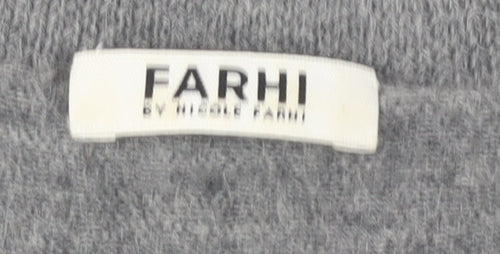 Farhi Women's Grey Wool Alpaca Knit Dress M