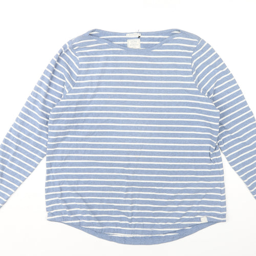 Fat Face Women's Blue Striped Long Sleeve T-Shirt