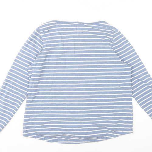 Fat Face Women's Blue Striped Long Sleeve T-Shirt