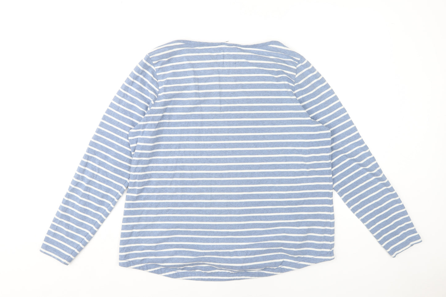 Fat Face Women's Blue Striped Long Sleeve T-Shirt