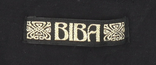 BIBA Women's Black T-Shirt, Size 16, Crew Neck, Casual