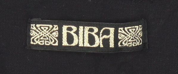BIBA Women's Black T-Shirt, Size 16, Crew Neck, Casual