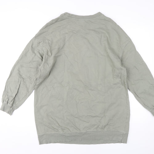 H&M Green Disney Mickey Mouse Women's Pullover Sweatshirt, Size 12