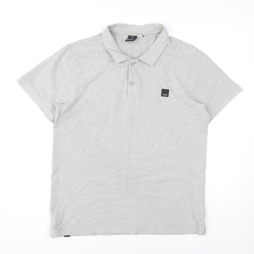 Bench Men's Grey Polo Shit Size L