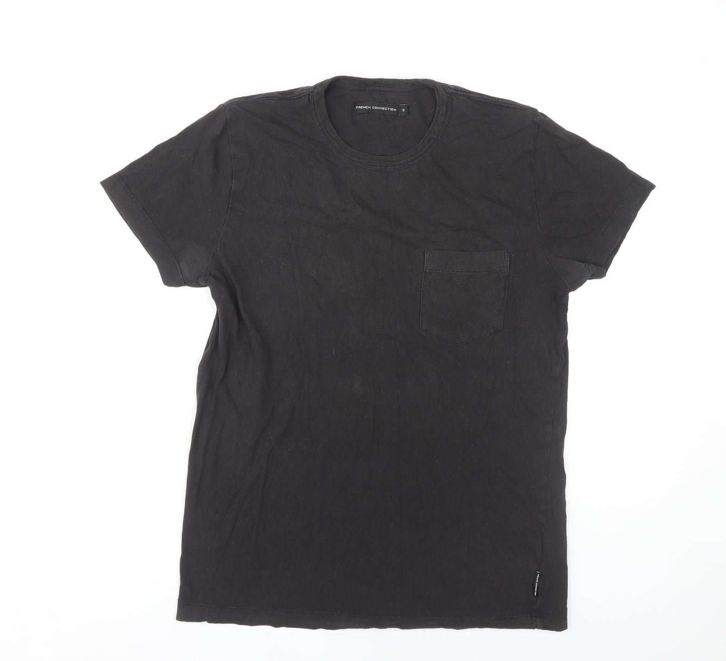 French Connection Men's Black Cotton T-Shirt Size S