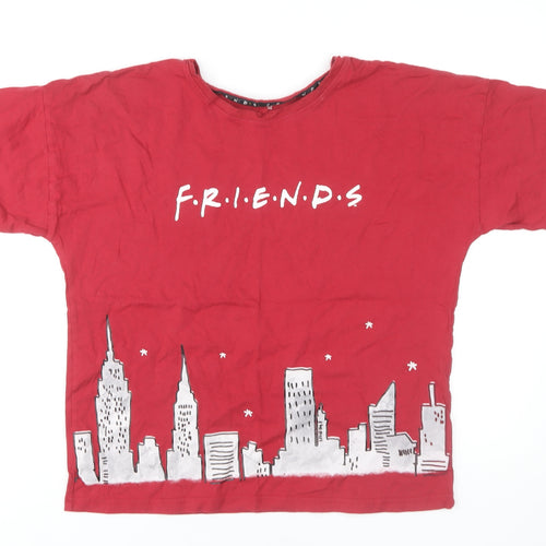 George Women's Red Friends Short Sleeve Top 8-10