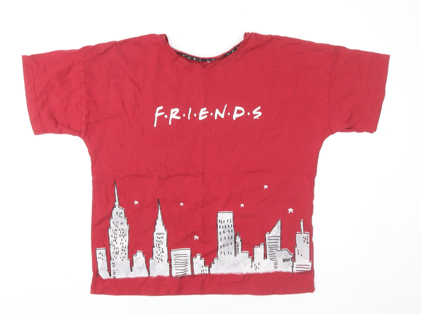 George Women's Red Friends Short Sleeve Top 8-10