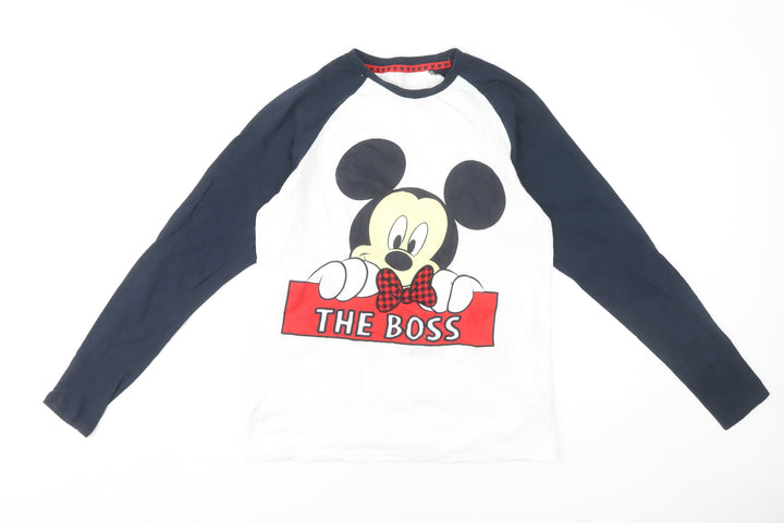 Disney Men's Pyjama Top White XS Graphic Print
