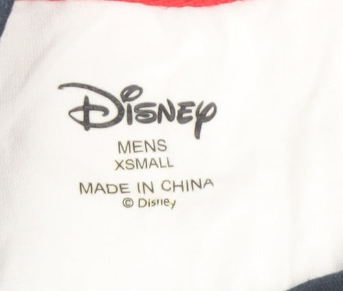 Disney Men's Pyjama Top White XS Graphic Print