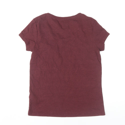 Jack Wills Women's Red Basic T-Shirt Size 8