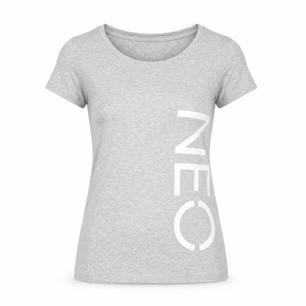 Front view of Adidas Women's Grey T-Shirt, size S, Casual