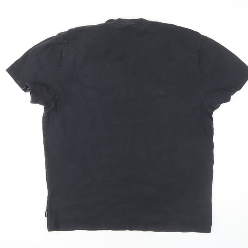 Hollister Men's Black Crew Neck T-Shirt, L, Cotton