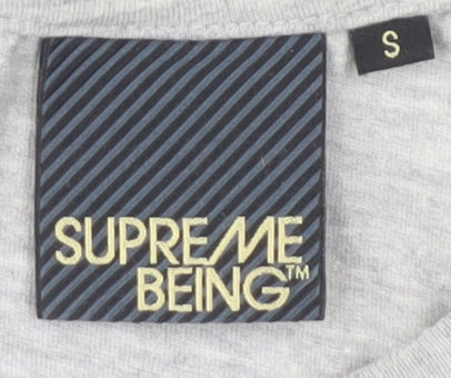 Supreme Being Grey Men's Graphic T-Shirt - Small