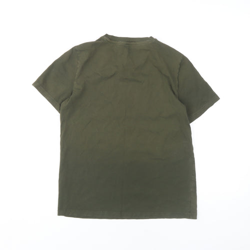 Puma Boys Green T-Shirt Size L Basic Logo Style