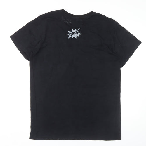 Cement Power Unisex Black Comic T-Shirt XL