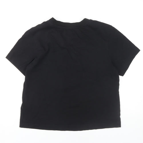 Vans Unisex Black T-Shirt, L, Casual Basic Crew Neck