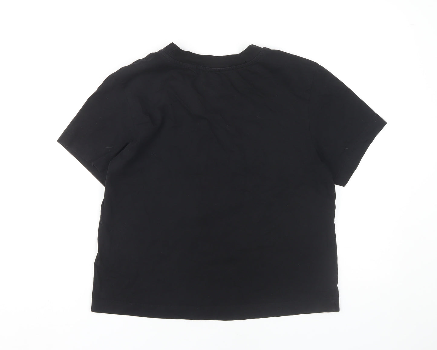 Vans Unisex Black T-Shirt, L, Casual Basic Crew Neck