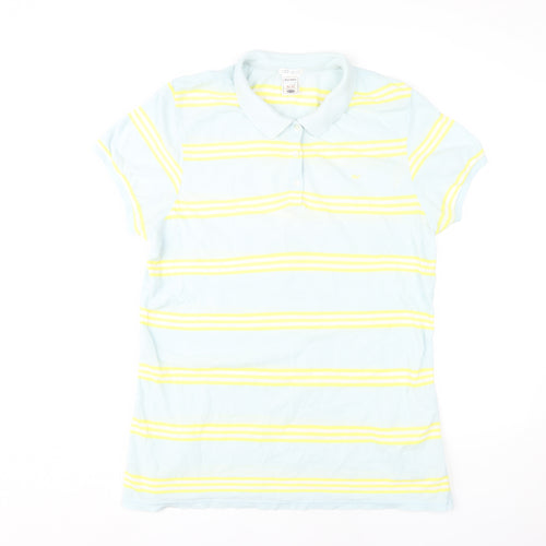 Old Navy Men's Blue XL Striped Polo Shirt