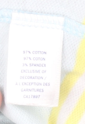 Old Navy Men's Blue XL Striped Polo Shirt