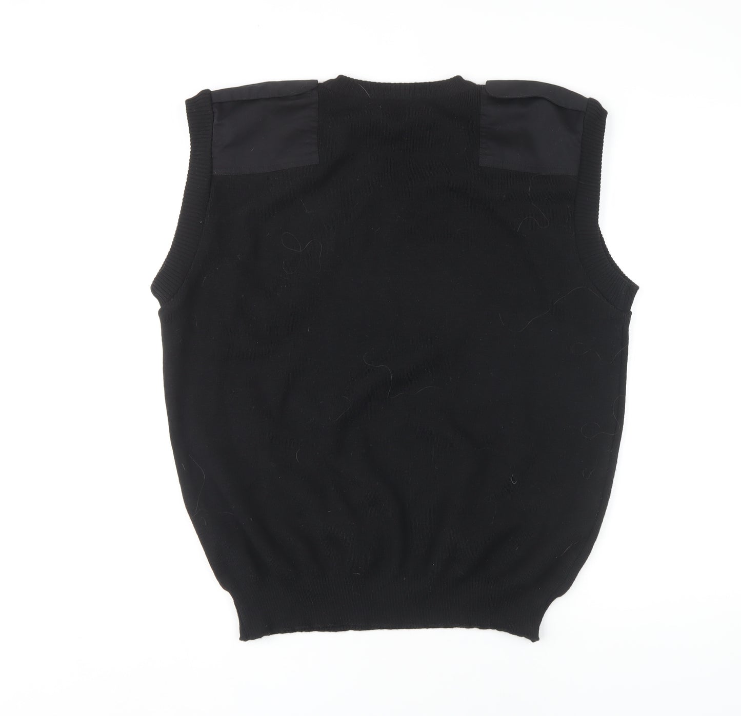 Alexandra Men's Black L Vest, V-Neck Tight-Knit Jumper