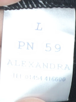 Alexandra Men's Black L Vest, V-Neck Tight-Knit Jumper