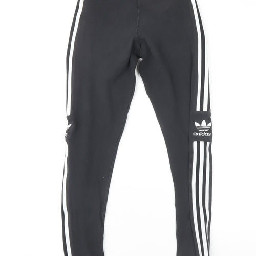 Adidas Women's Black Ankle Leggings Size 8 with Side Stripe