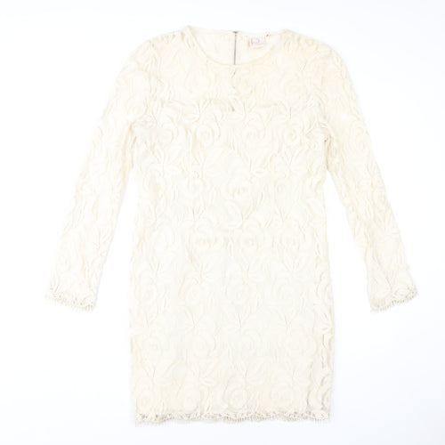Next Petites Ivory Lace Sheath Dress Size 12